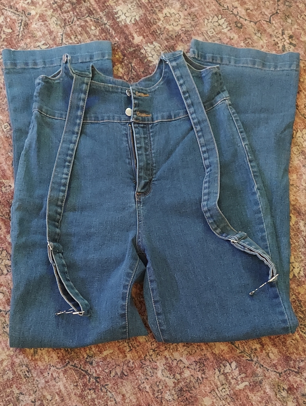 VENUS High-Waist Denim Overalls with Adjustable Straps